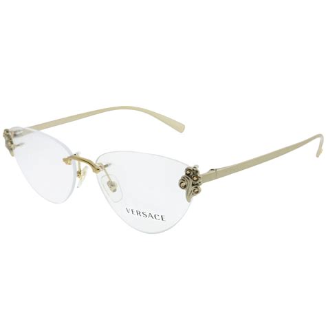 versace rimless eyeglasses for women